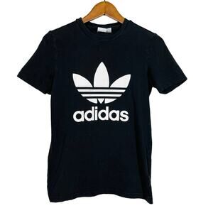 Vintage Adidas Baby Doll Tee Stretch Black White - XS